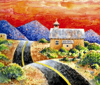 Church on the High Road to Taos - A - NMCIII