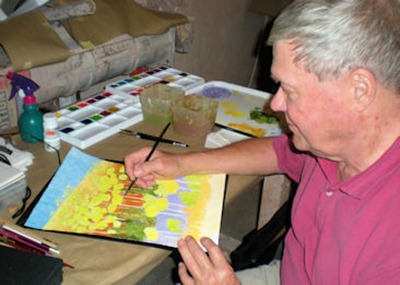 Bob Painting on Tuesday - B