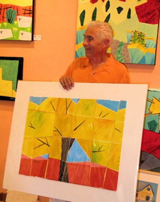 Stephen Kilborn with Painting - B