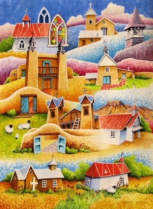 New Mexico Adobe Churches - B