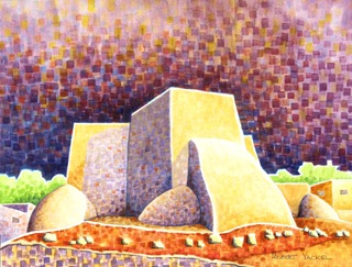 Evening at Ranchos de Taos - B