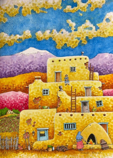 Baking at Taos Pueblo